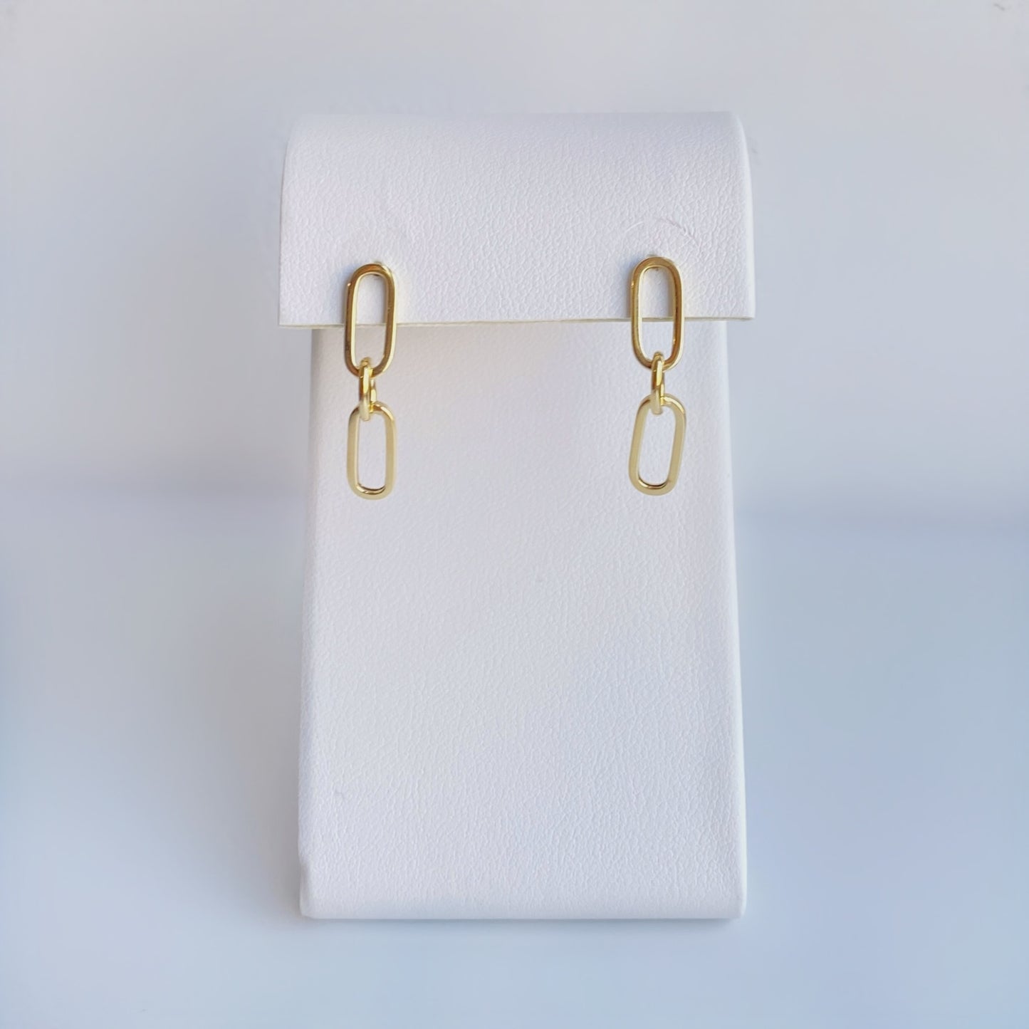 10K Gold Paperclip Earring