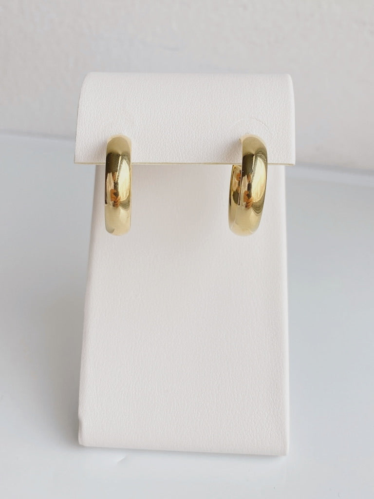 10K Gold Thick Medium Hoops