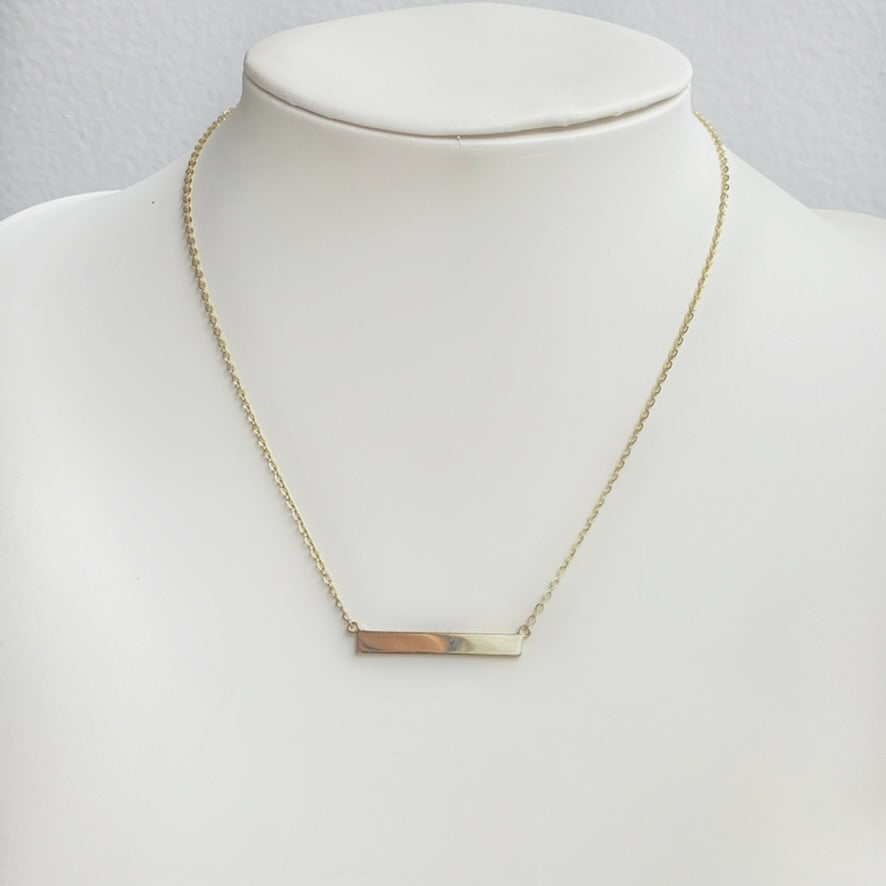 10K Gold Bar Necklace