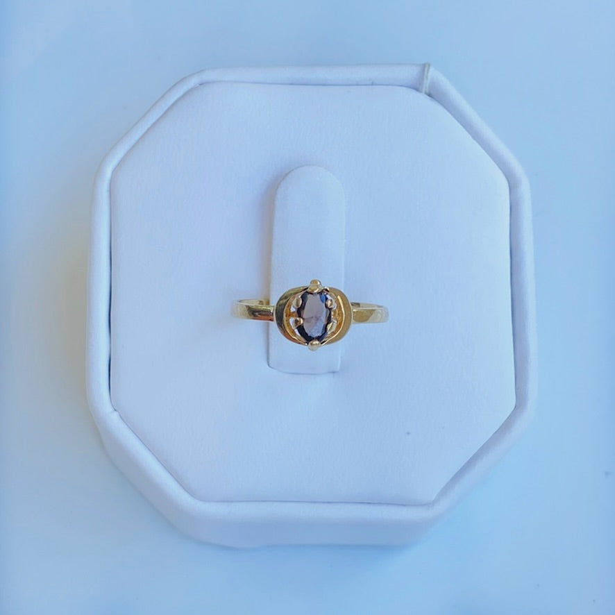 Gold Vermeil Smokey Topaz Ring