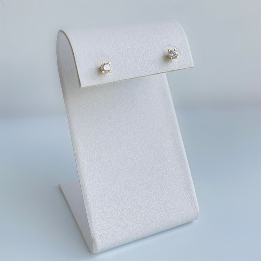 10K Gold CZ Studs