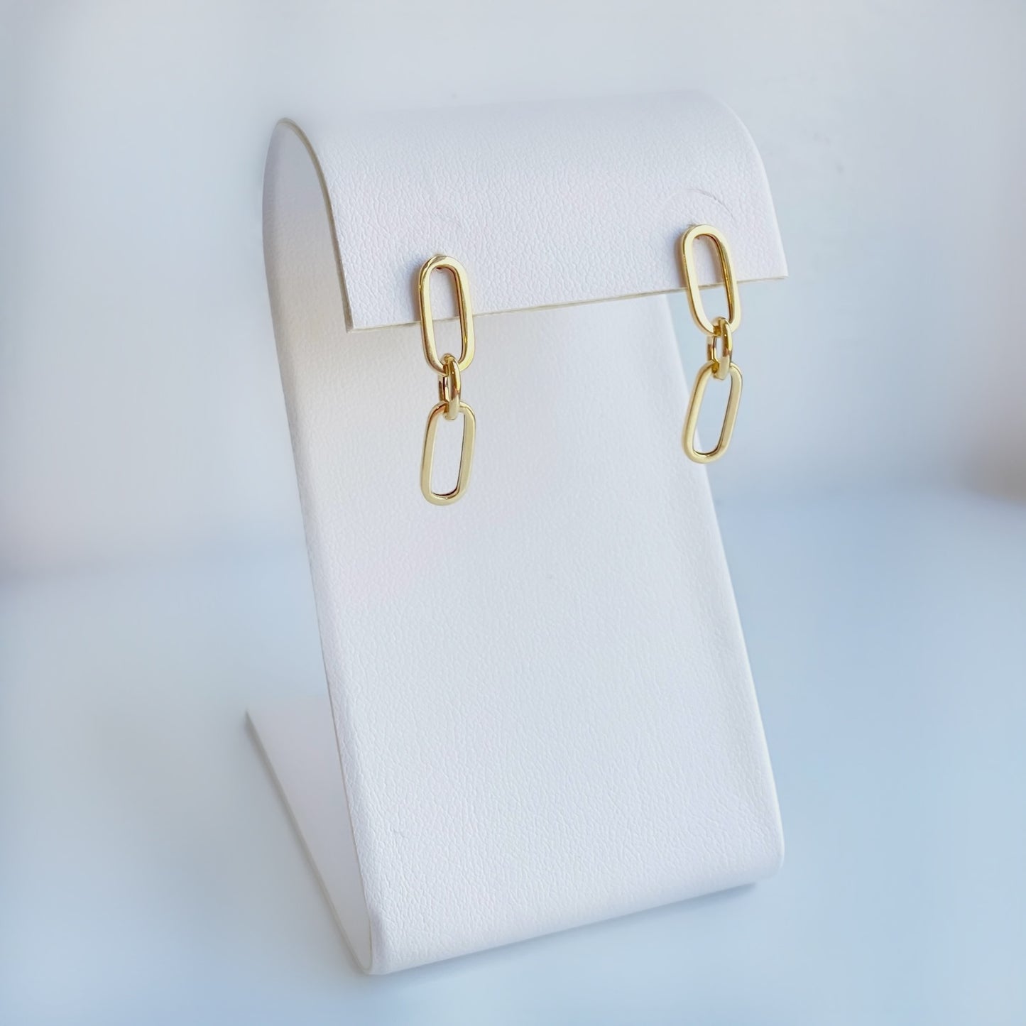 10K Gold Paperclip Earring