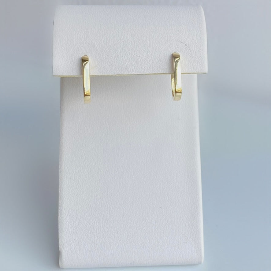 10K Gold Rectangle Huggies