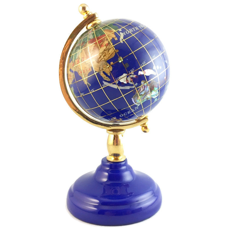 Gem Globe Lapis Ocean on a Lapis Stand 80mm