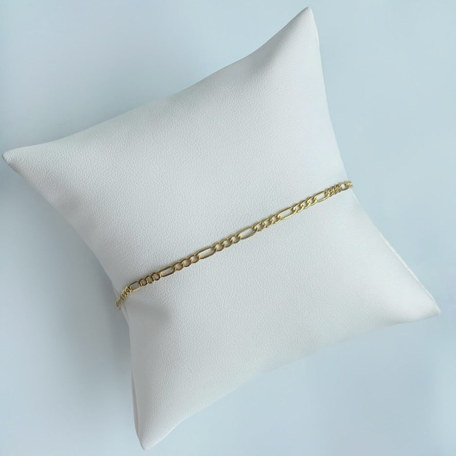 10K Gold Light Figaro Link Bracelet