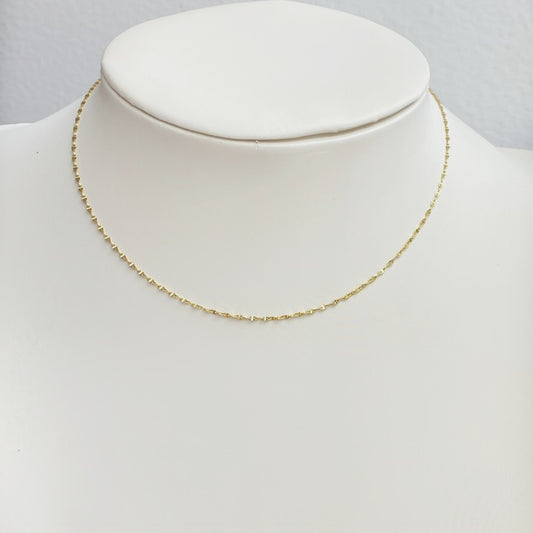 10K Gold Think Coin Link Necklace