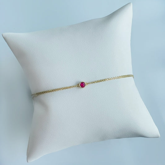 10K Gold Ruby Bracelet