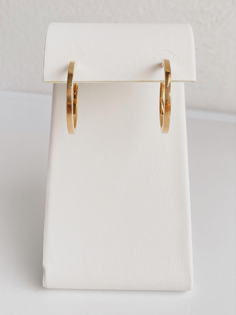 10K Gold Medium Flat Hoops