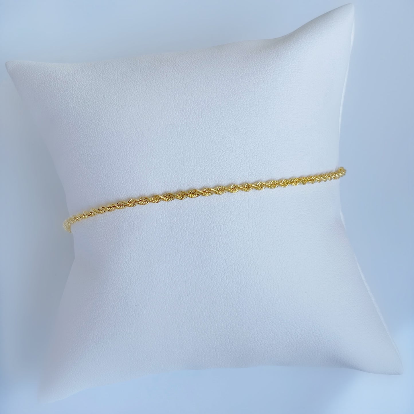 10K Gold Rope Chain Bracelet