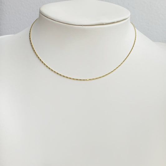 10K Gold Solid Pellet Necklace