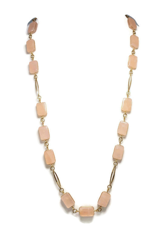 Rose Quartz Station Necklace