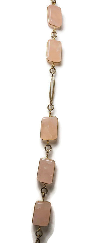 Rose Quartz Station Necklace