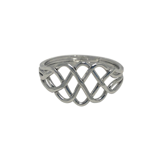 Puzzle Ring 4 Piece Slim Style Sterling Silver